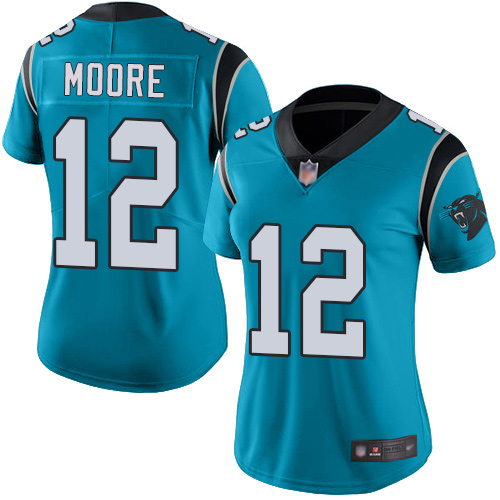 Carolina Panthers Limited Blue Women DJ Moore Alternate Jersey NFL Football #12 Vapor Untouchable